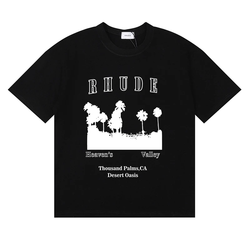 Street Fashion Brand Logo - T-shirt alla moda del marchio Rhude,