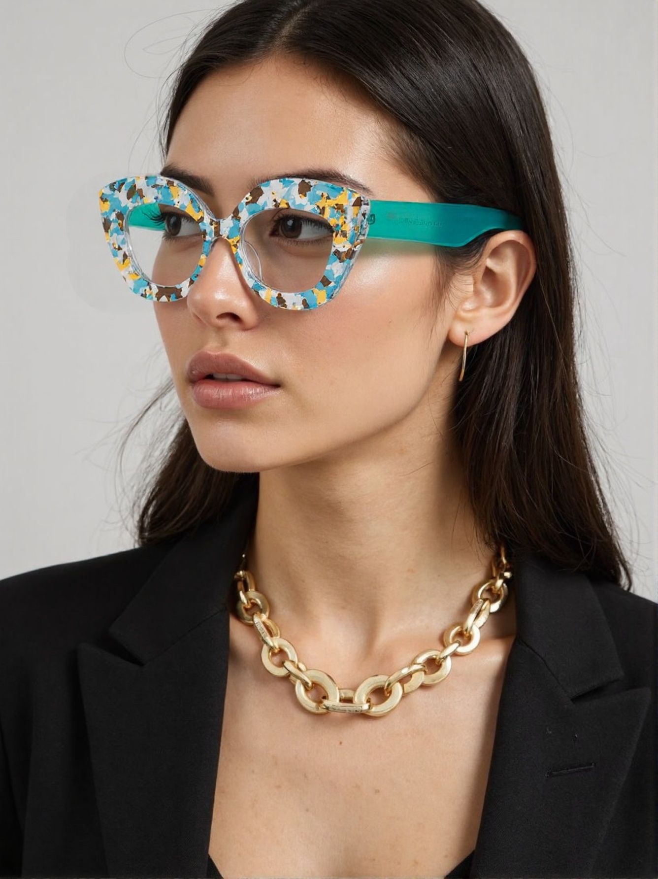 Fashion Street Cat - Occhiali da donna eleganti con montatura