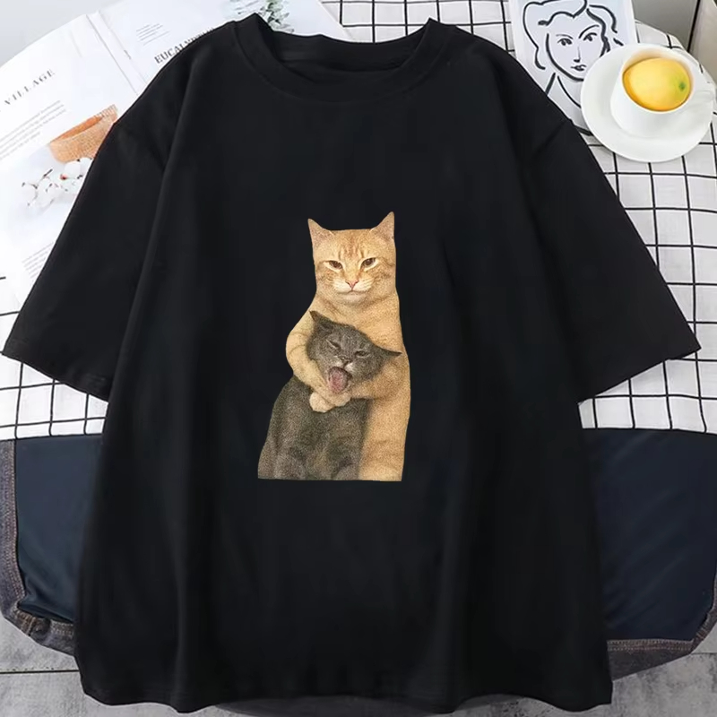 Fashion Street Cat - Maglietta Y2K con Stampa Divertente di