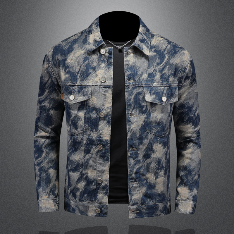 Street Fashion Jacket Men - 2025 Giacca di jeans vintage primaverile