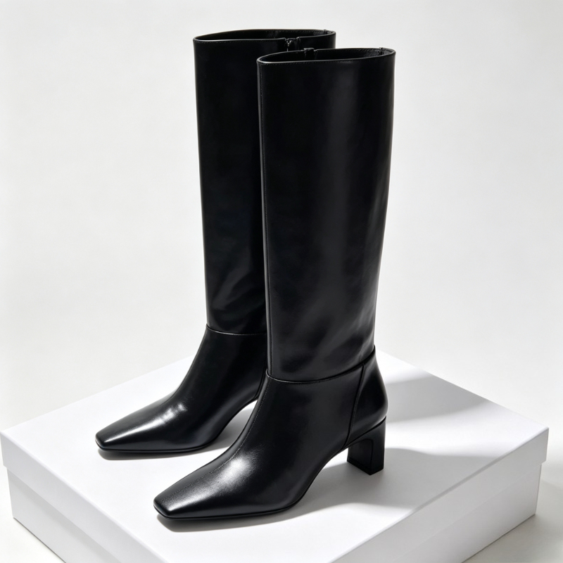 Street Fashion Female - Stivali da Donna in Pelle alla