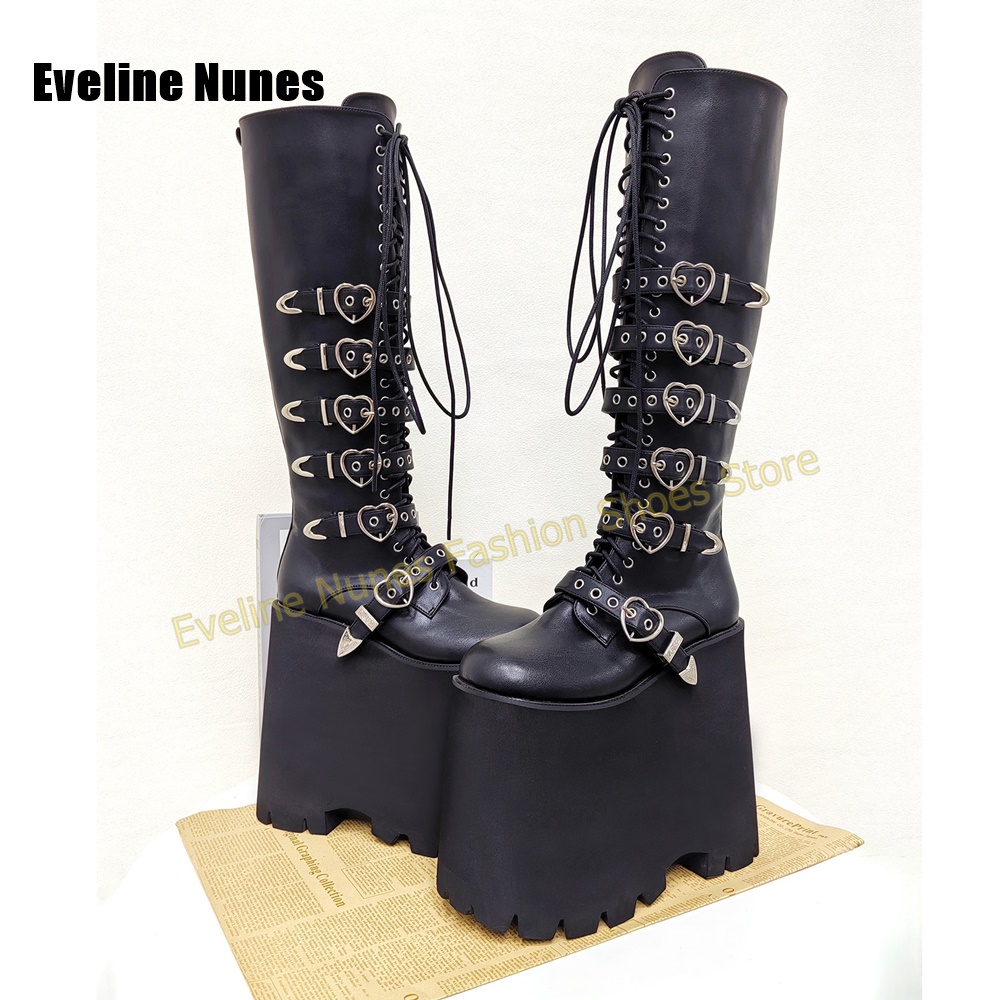 Street Fashion Punk - Stivali con plateau alti Y2K Gothic