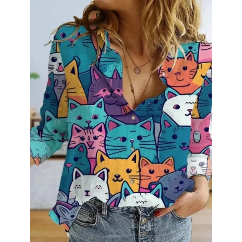 Fashion Street Cat - Autunno Abbigliamento donna Stampe animalier carine