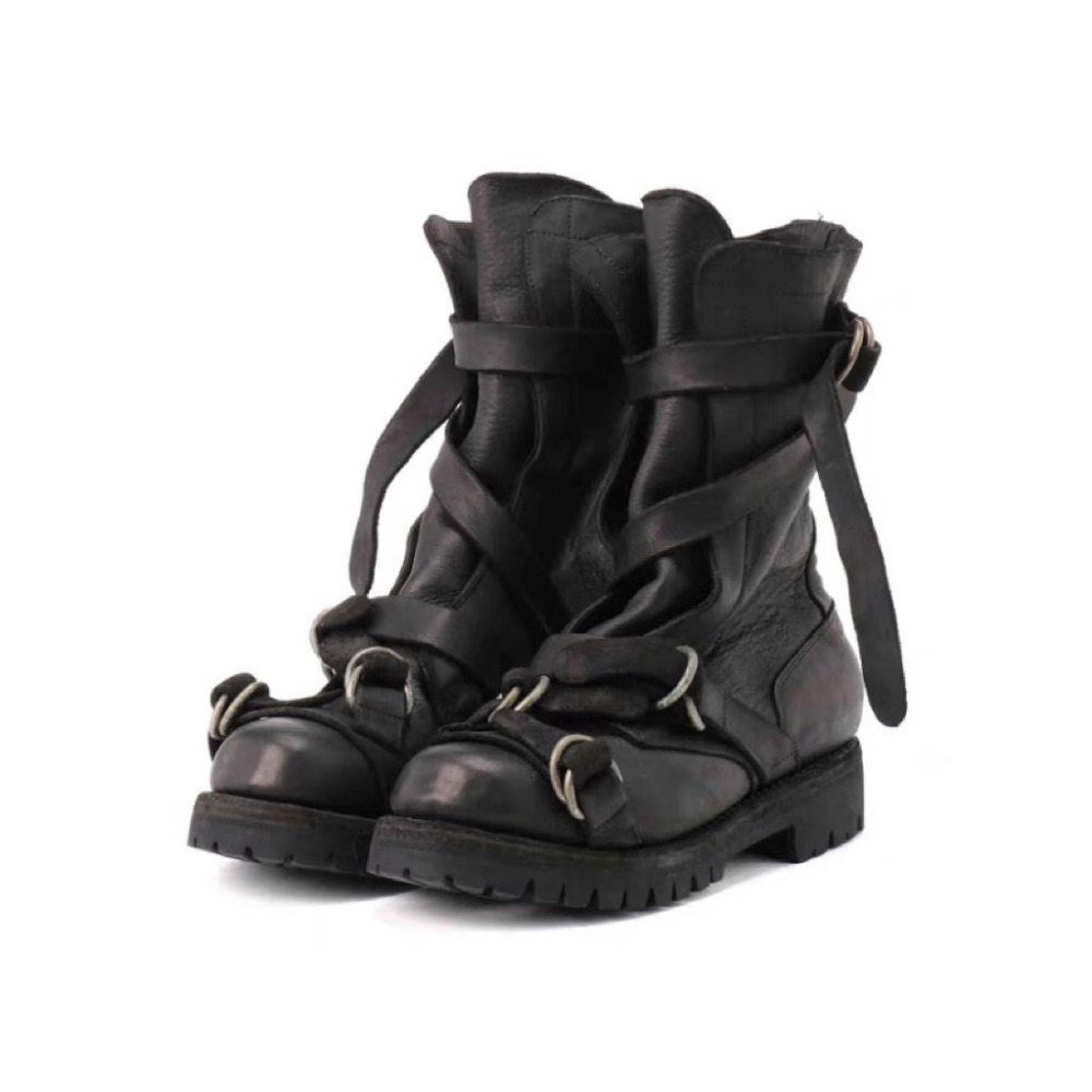 Street Fashion Punk - Stivali da moto in pelle da