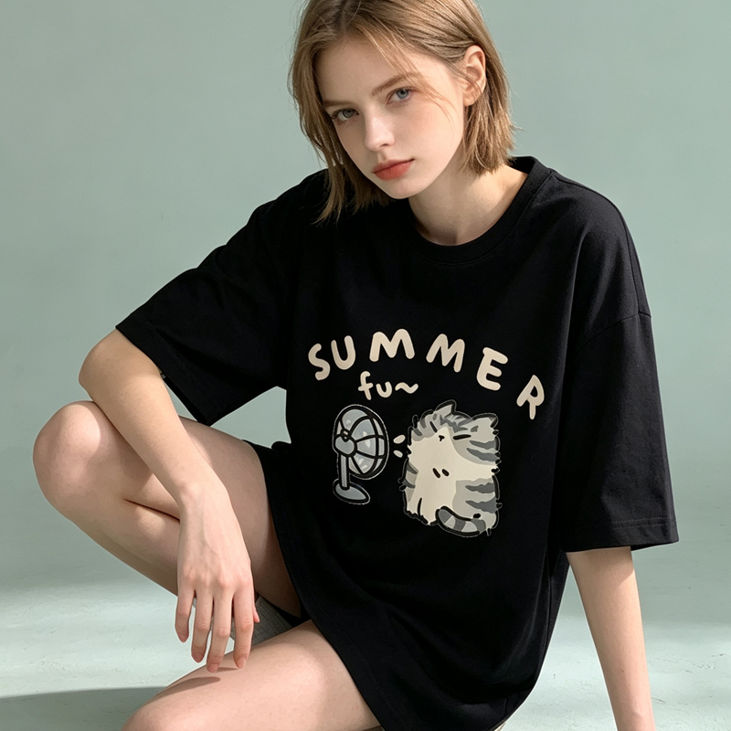 T-shirt coreana da donna con s - Fashion Street Cat recensione e prezzo