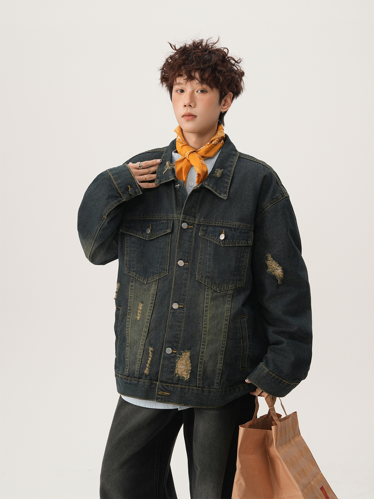 Giacca di jeans strappata in s - Street Fashion Jacket Men recensione e prezzo