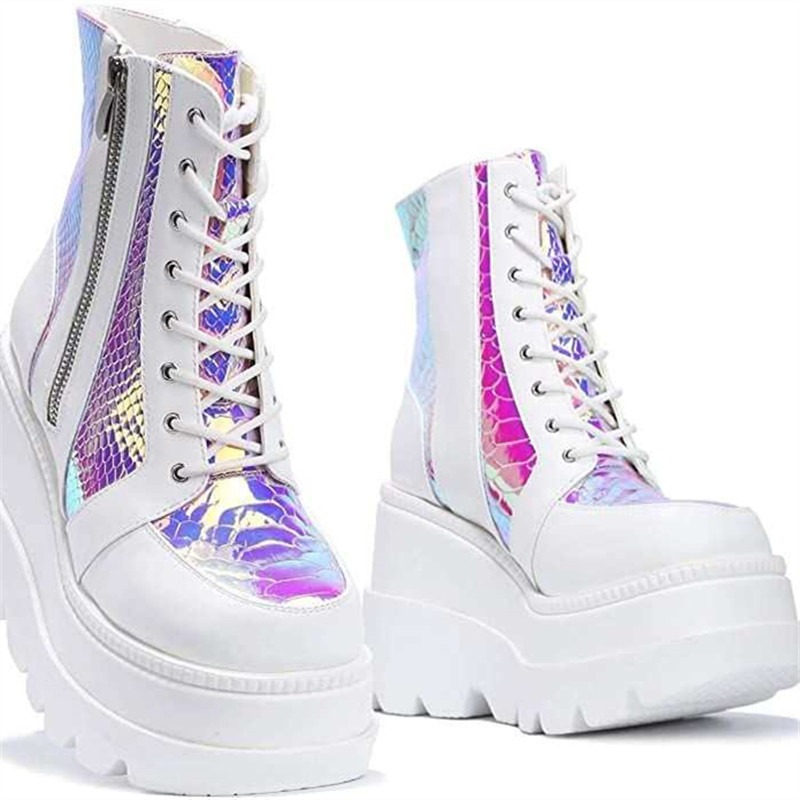 Stivaletti da donna rosa ologr - Street Fashion Punk recensione e prezzo