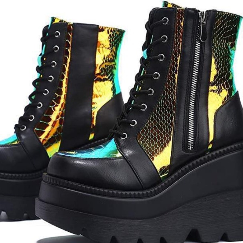Stivaletti da donna rosa ologr - Street Fashion Punk recensione e prezzo