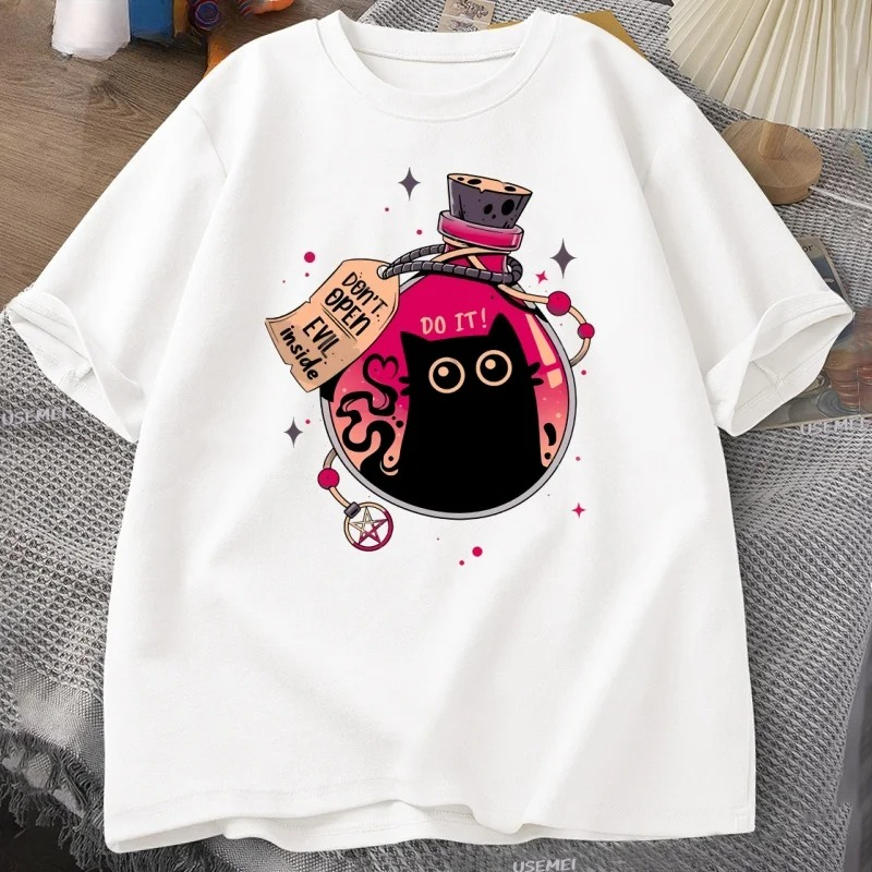 T-shirt gatto nero malvagio ne - Fashion Street Cat recensione e prezzo