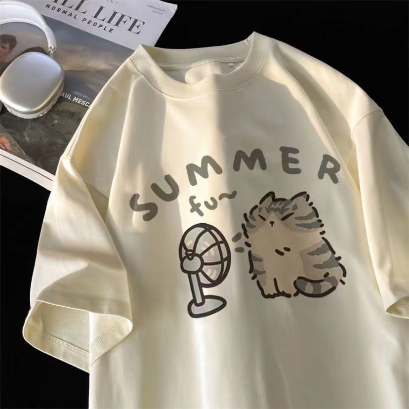 T-shirt in cotone con stampa d - Fashion Street Cat recensione e prezzo