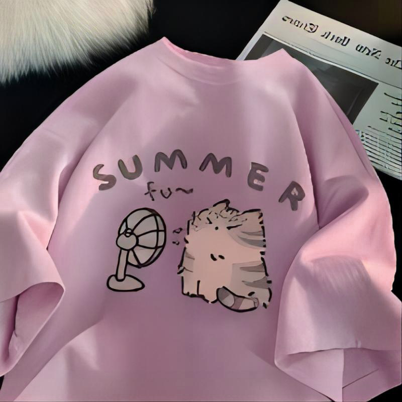 T-shirt in cotone con stampa d - Fashion Street Cat recensione e prezzo